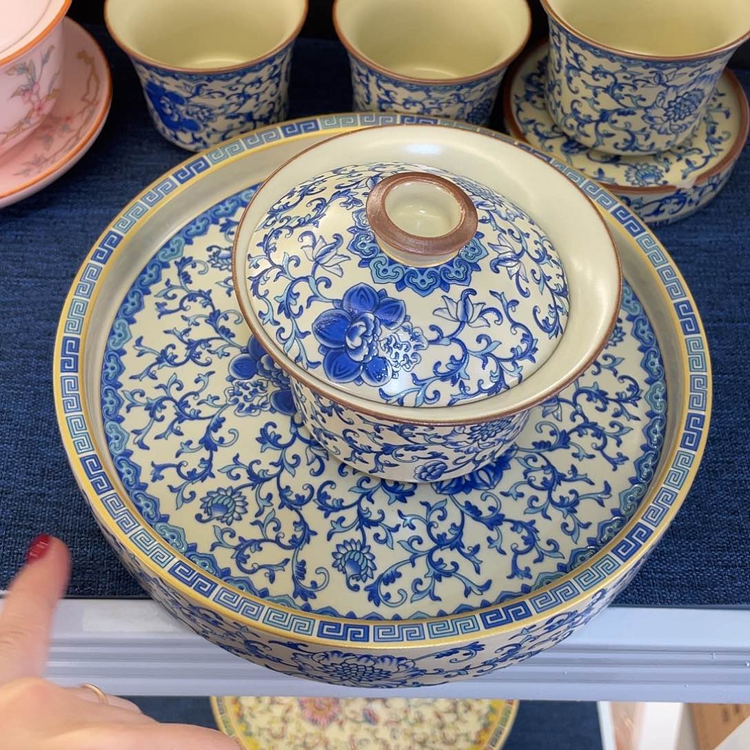 陶景德陶瓷盖碗茶具