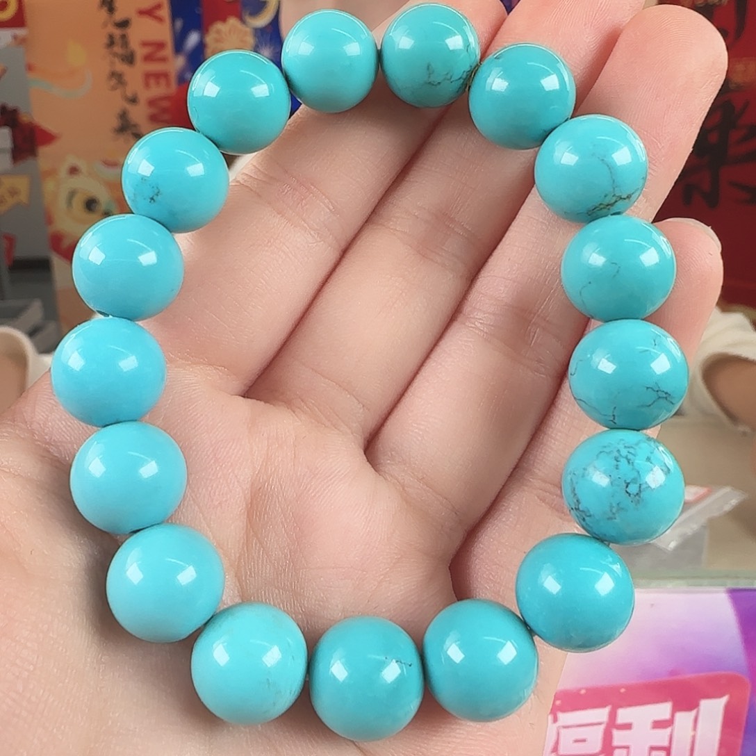 绿松石未镶嵌珠宝奇石12mm+