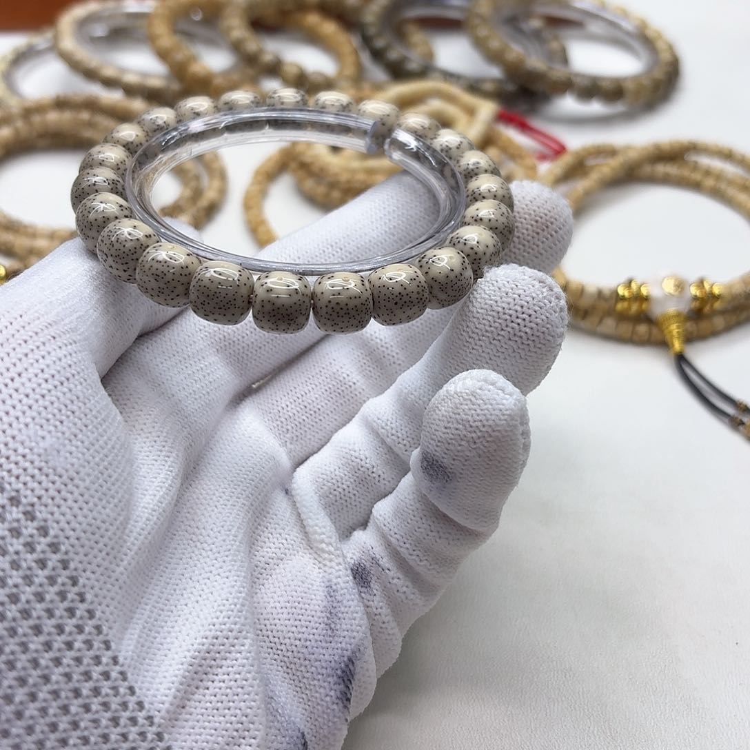 星月菩提吊坠33梵天青瓷月留白针尖星10左右单圈