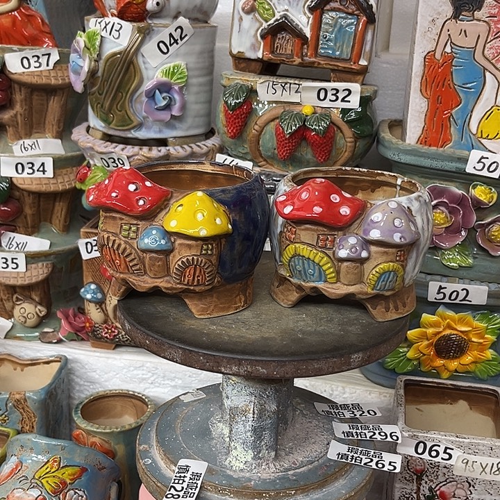 粗陶材质多肉花盆