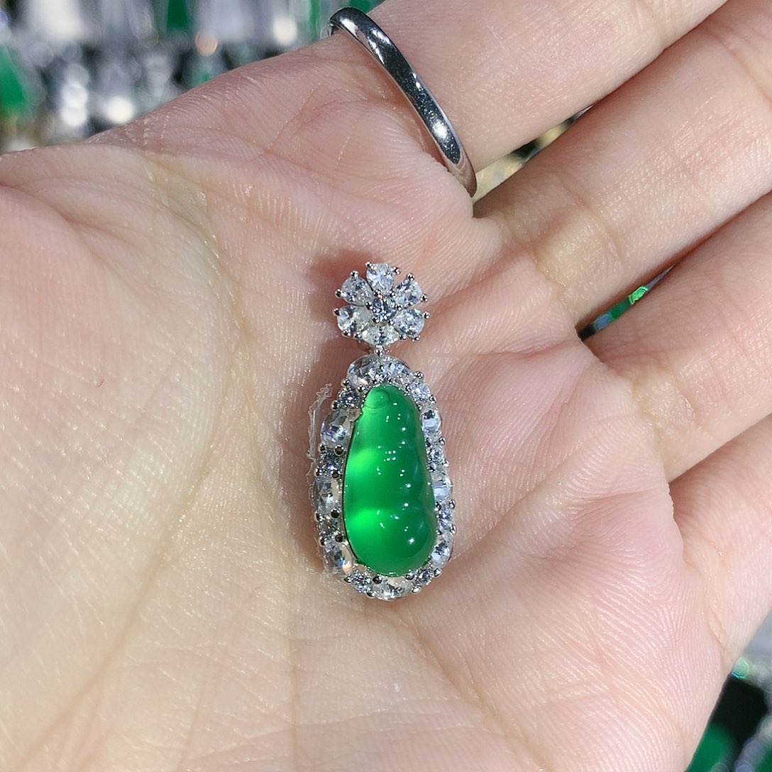 玛瑙/玉髓颈饰银S925镶嵌