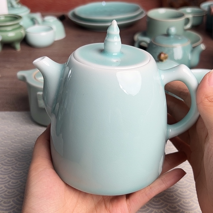 龙泉云间青瓷小米茶器