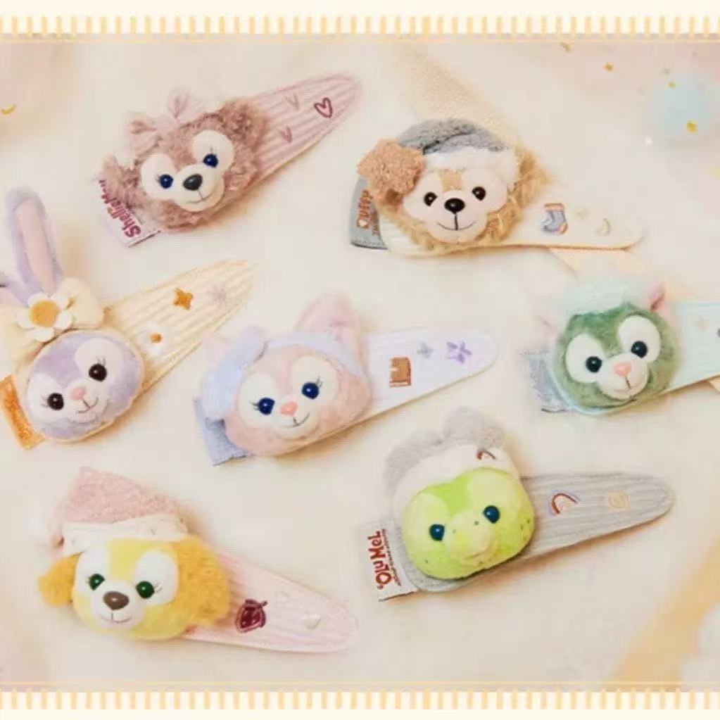 毛绒边夹甜美发夹韩版女可爱毛绒娃娃抓夹