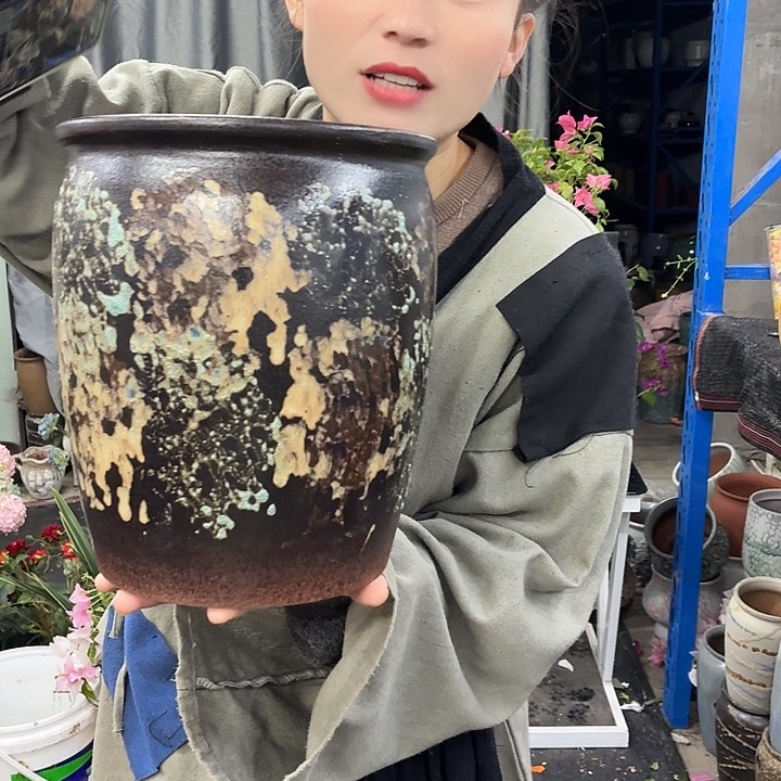 20×25 -粗陶花盆有孔-买买买