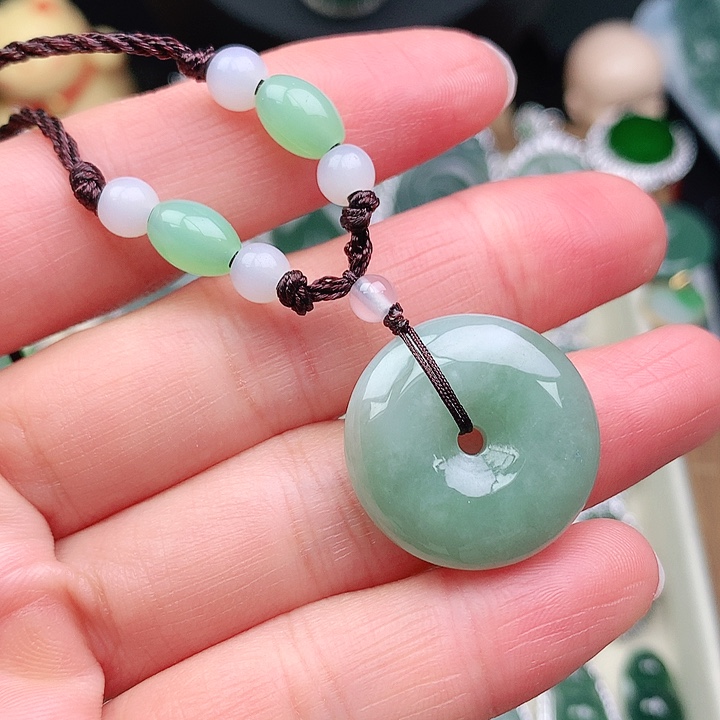 颈饰银S925镶嵌翡翠吊坠