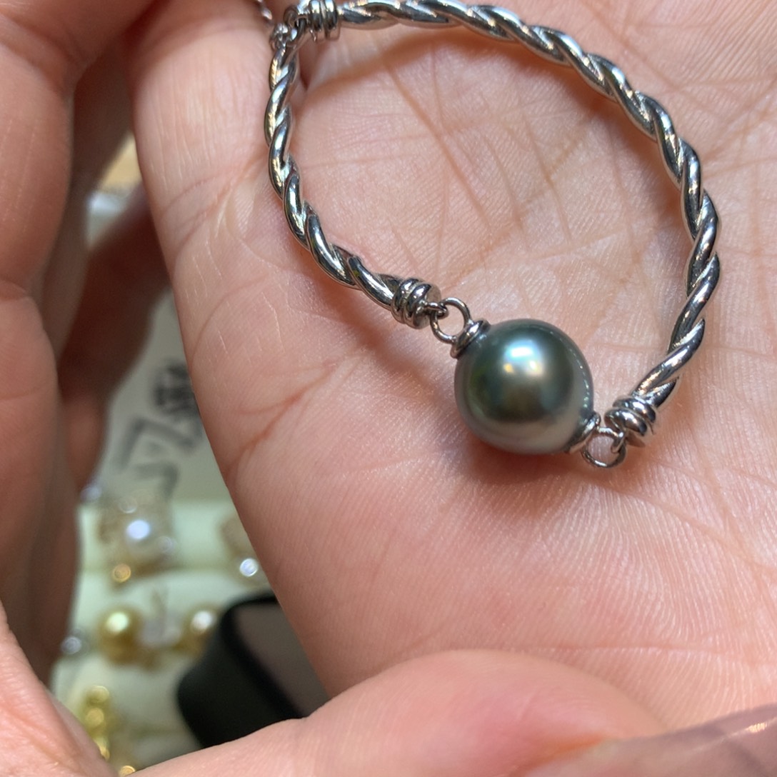 海水珍珠手链银S925镶嵌