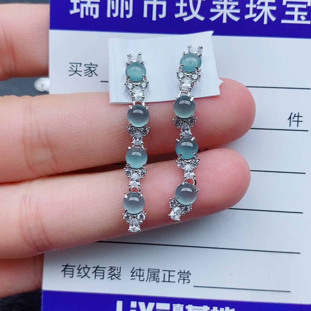 翡翠戒指银S925镶嵌1111111