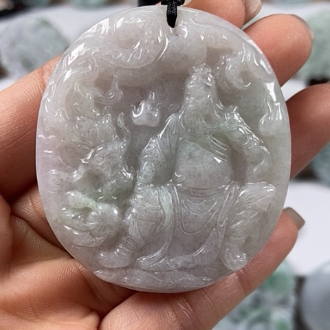 翡翠颈饰未镶嵌关二爷福利