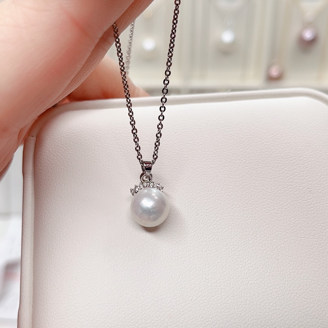 合金淡水珍珠吊坠(赠链)