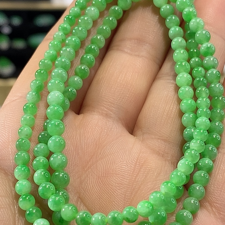 翡翠未镶嵌项链珠子