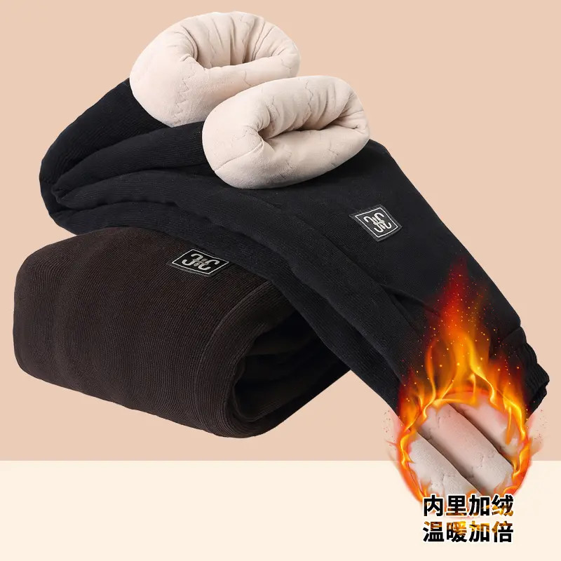 CC11妈妈棉裤秋冬款加绒加厚裤子宽松保暖外穿中老年人女裤洋气