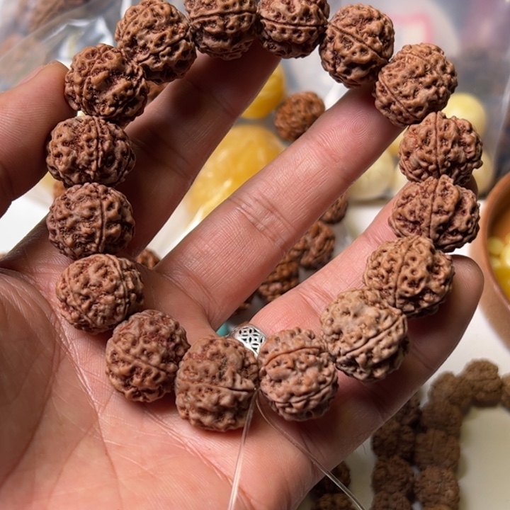 金刚菩提手串20➕铁籽蜂窝梅花双龙