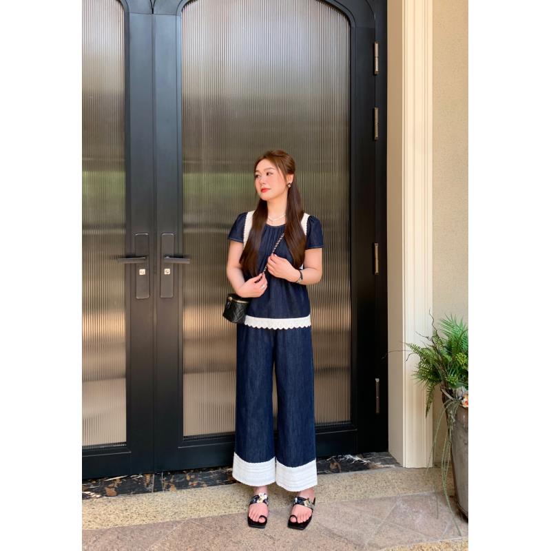 七七码【伯恩速描】夏季显瘦气质宽松百搭休闲套装XNS6009