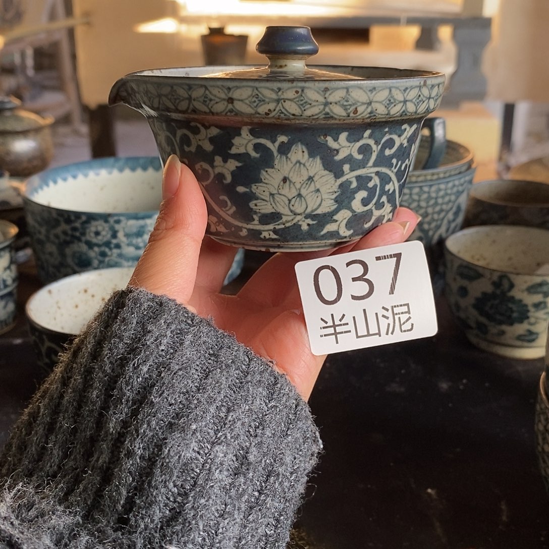 小***9陶手工手绘青花高温陶瓷