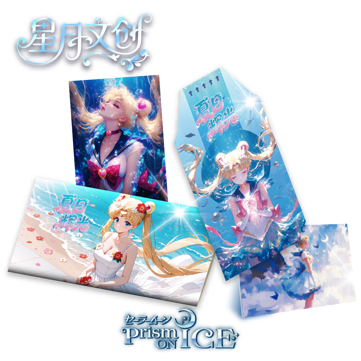 月月拆-星月文创夏日辉光 美少女 大号加厚卡限定撕撕乐-默认代拆