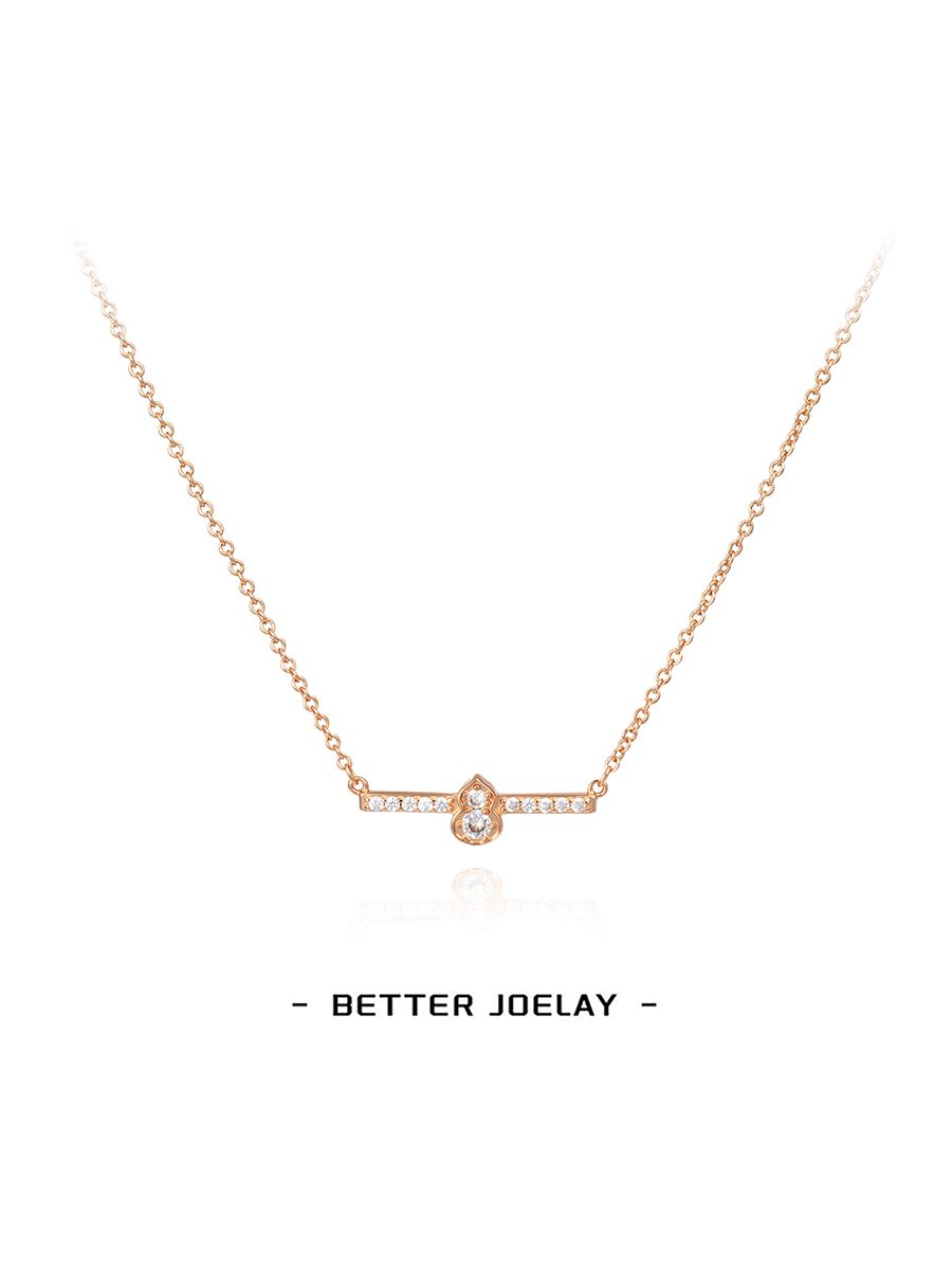 铜合金合成锆石吊坠 BETTER JOELAY-【一字型葫芦项链】XY0002