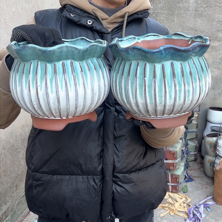 红陶两个口径18高度15