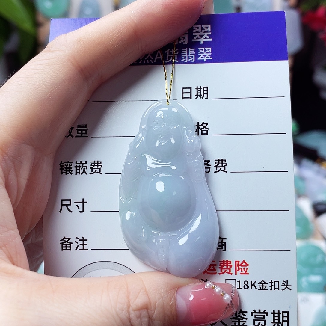 翡翠未镶嵌颈饰佛公20