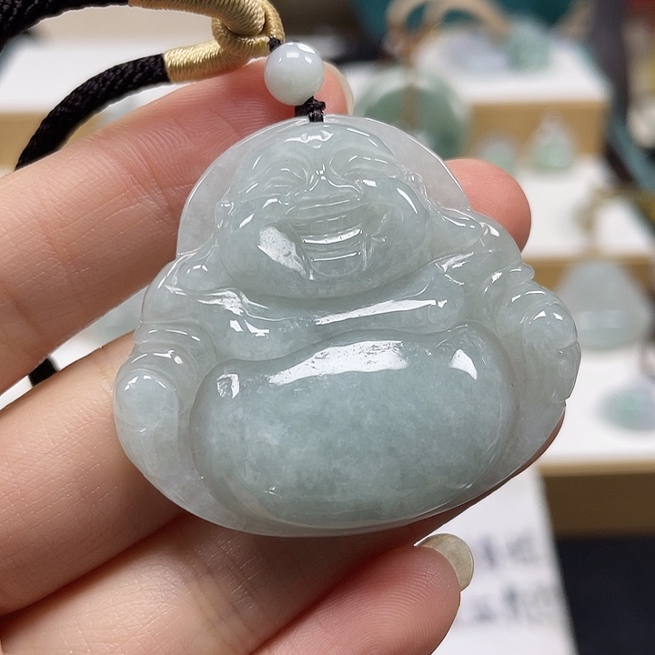 翡翠未镶嵌颈饰天然翡翠佛公32号