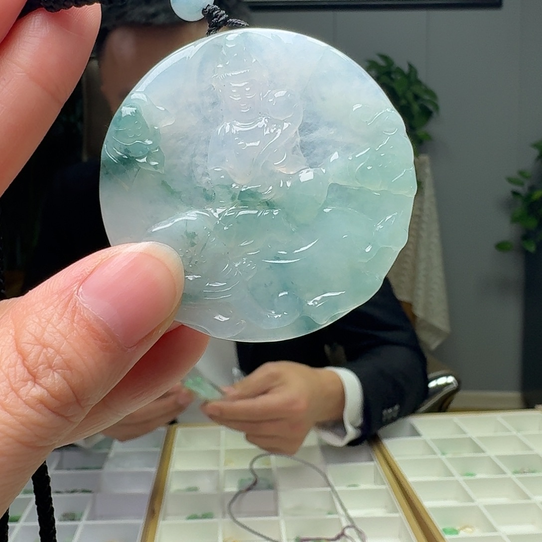 翡翠未镶嵌吊坠(不含链)天然