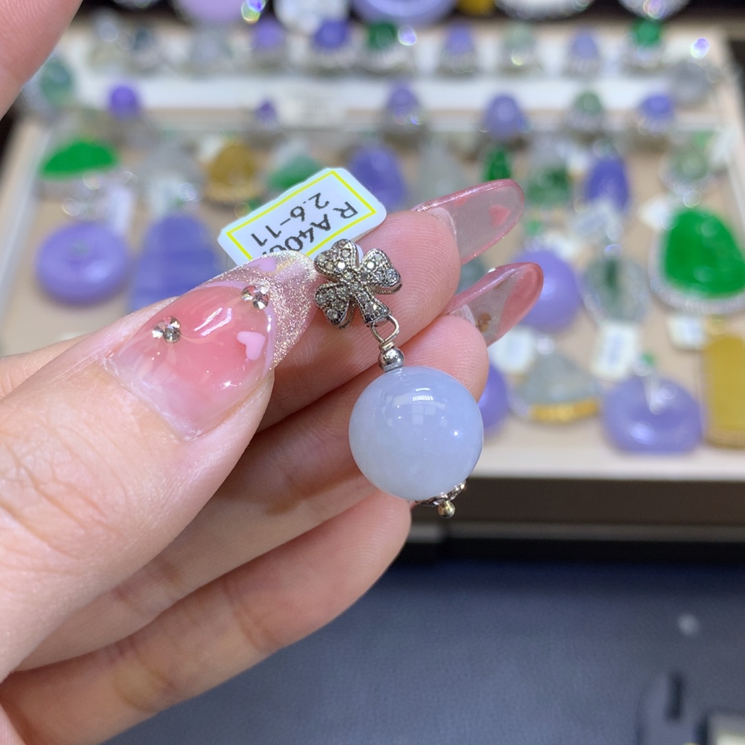 翡翠颈饰银S925镶嵌翡翠