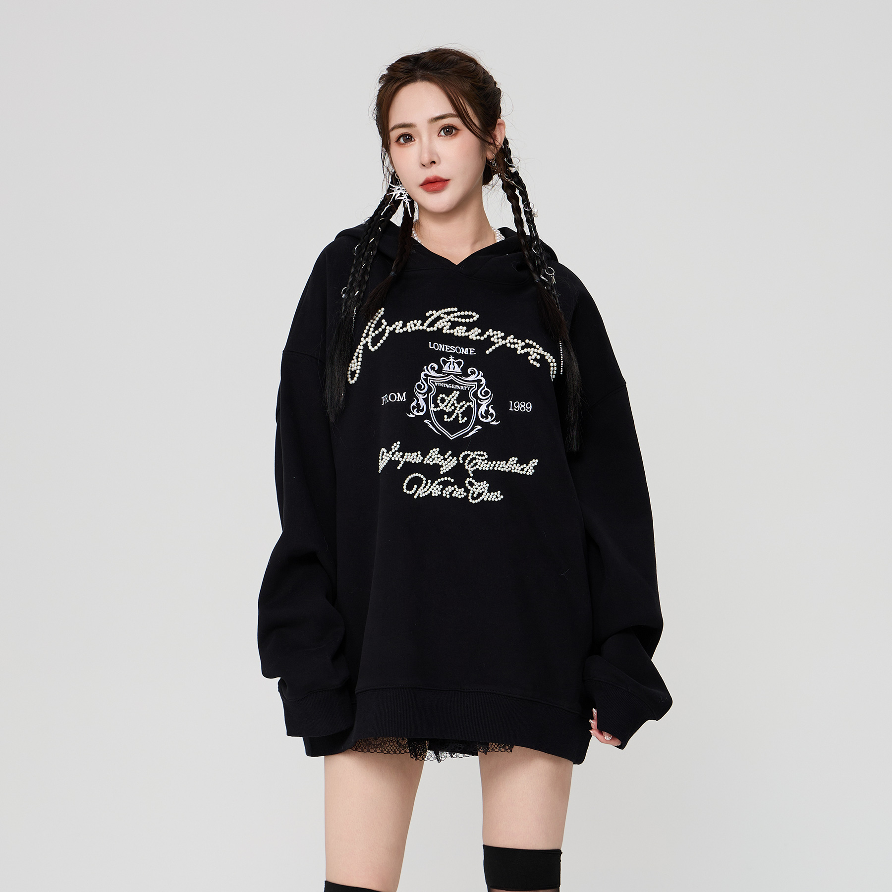 ANPK美式复古连帽卫衣AD132J7307