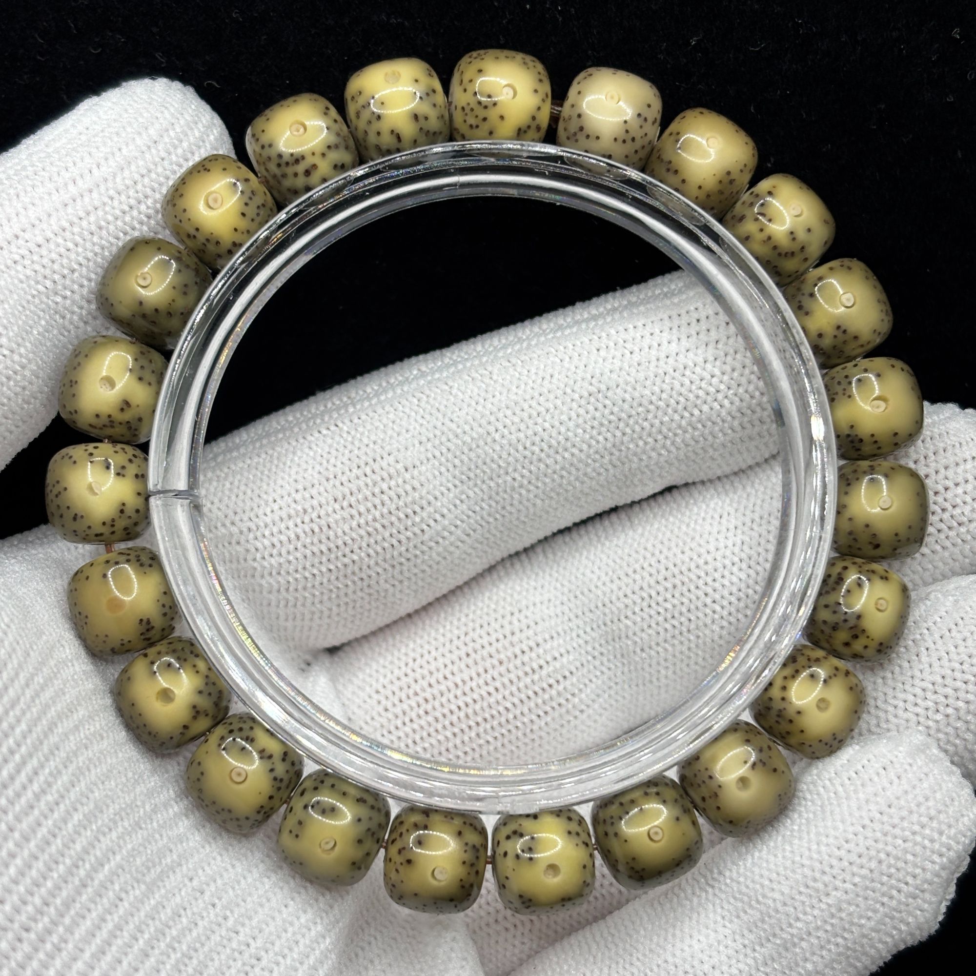 10*9黄金瞳大眼睛石玉料星月菩提月朗星稀针尖星手串