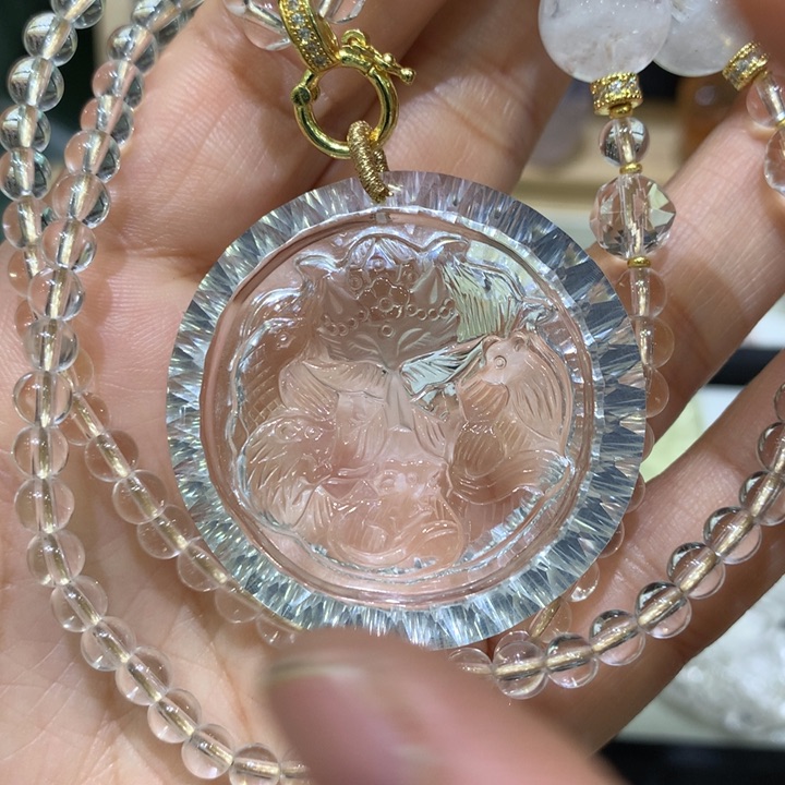 水晶颈饰未镶嵌天然