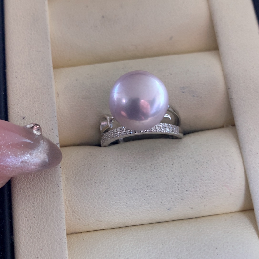 淡水珍珠戒指银S925镶嵌