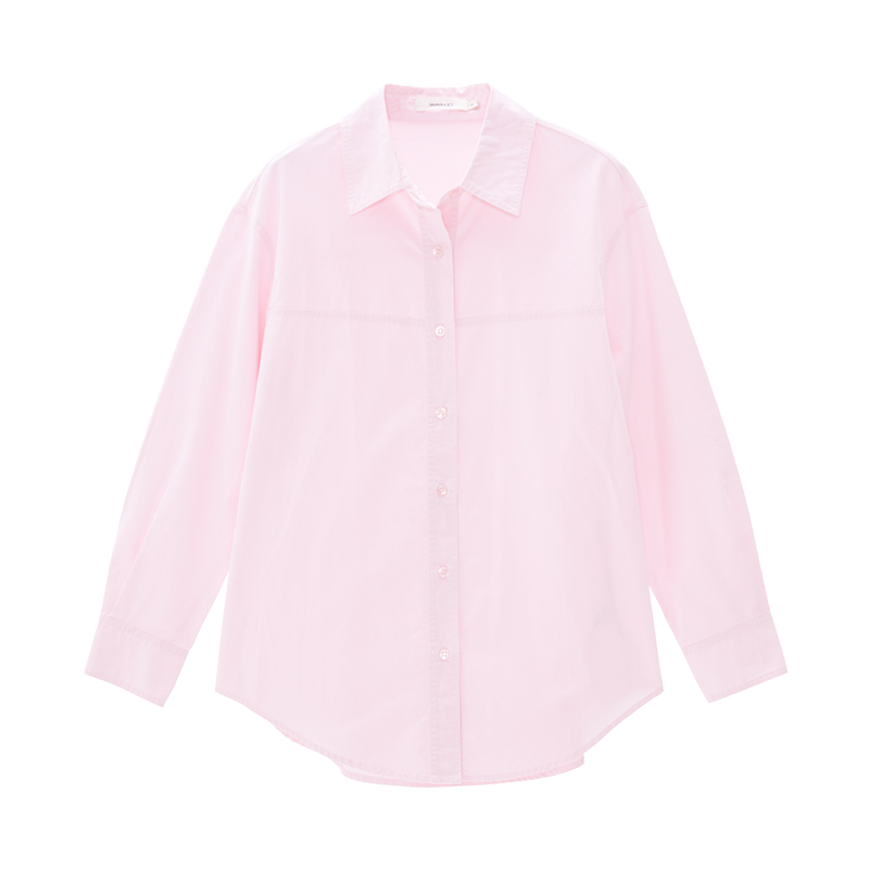 【力力淘专属】休闲轻熟风粉色衬衫M4D201A