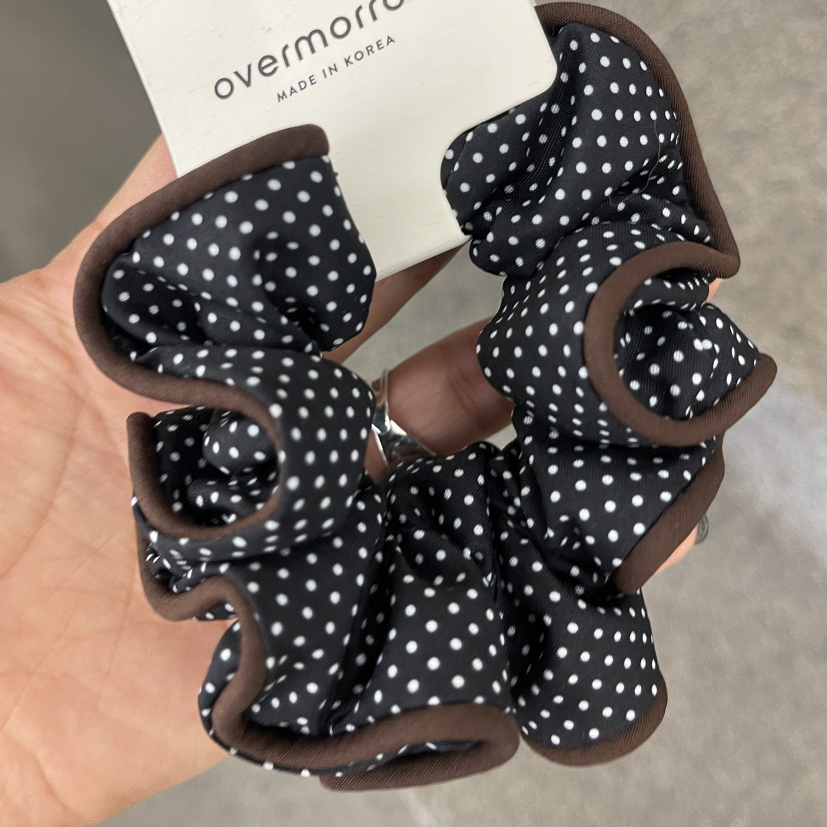 新品 黑波点大肠发圈