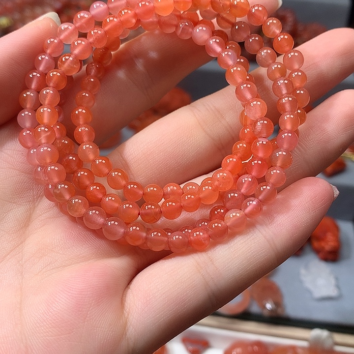 南红玛瑙未镶嵌手链