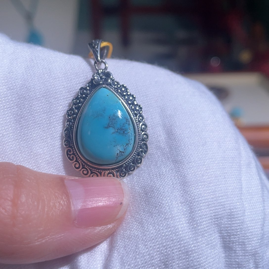 绿松石配饰银S925镶嵌