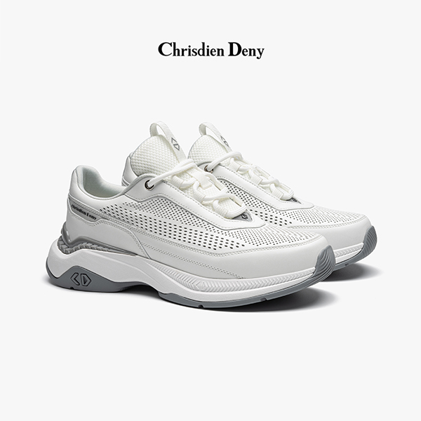 Chrisdien Deny 春夏新款休闲鞋透气舒适一脚蹬进口小牛皮户外鞋