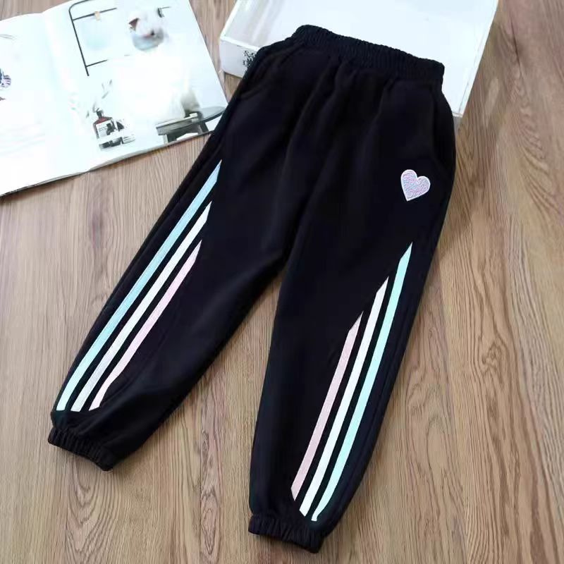 3058男女童春秋季宽松休闲卫裤儿童中大童运动长卫裤韩版潮流