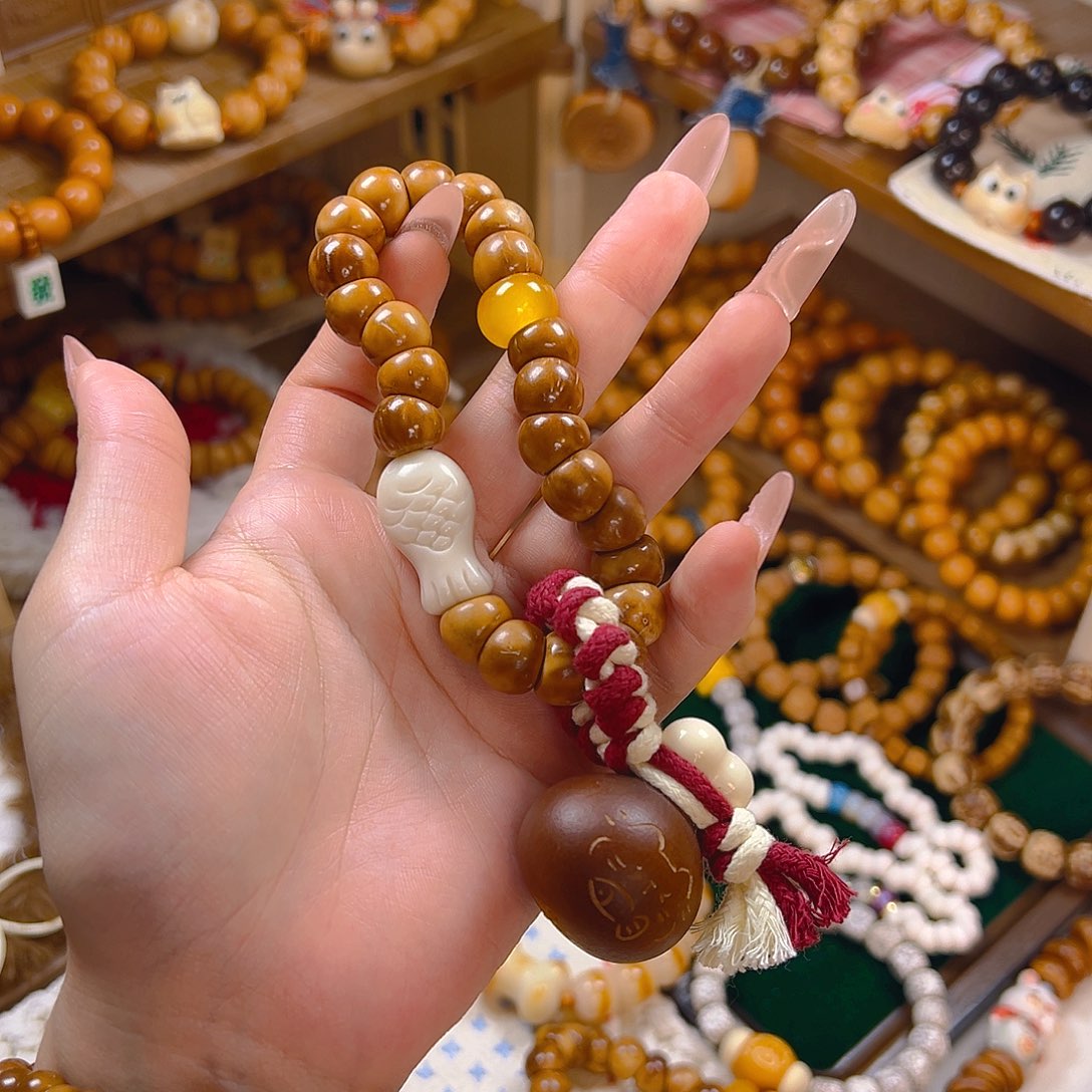 核桃手串/手链鸡腿库克大肠猫咪烤鱼款12mm