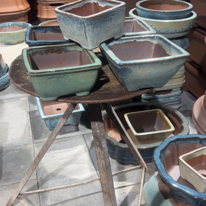 农***拳紫砂花盆高温釉微瑕处理盆5小只