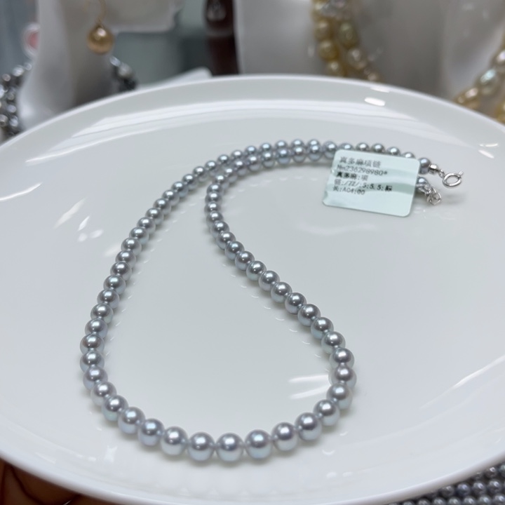 海水珍珠项链银S925镶嵌