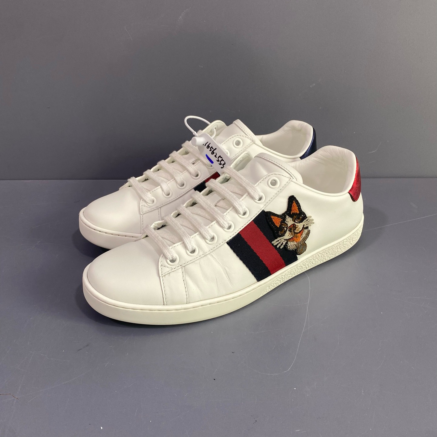 95新 GUCCI/古驰 37.5码 古驰gucci 小狗 休闲鞋 后跟通病 255
