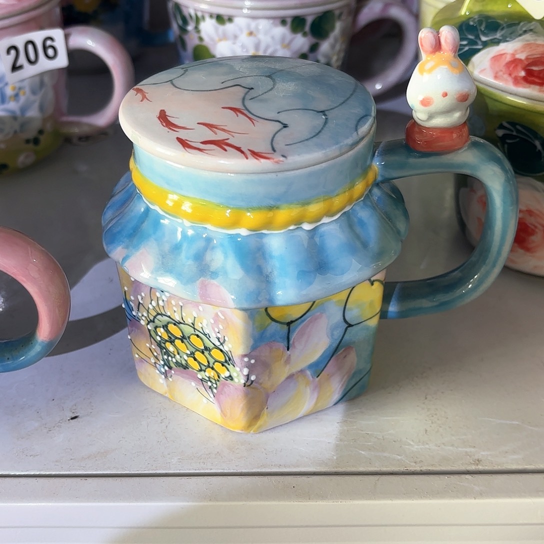 景德镇手绘高温釉下彩陶瓷茶具