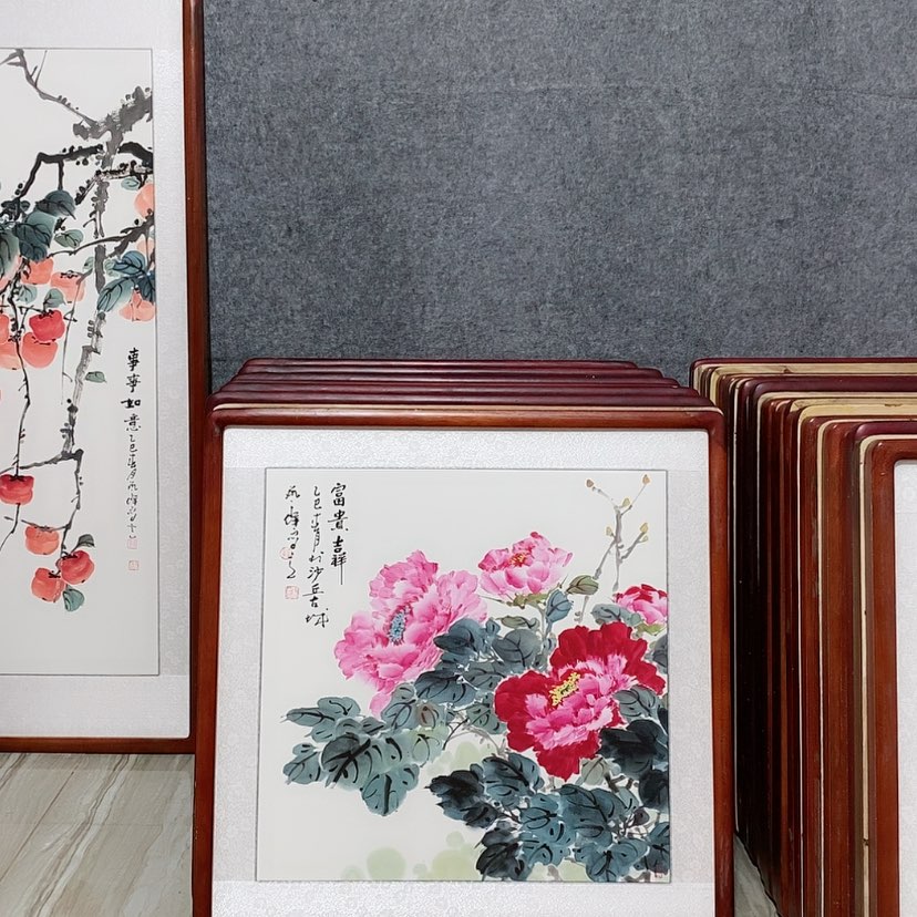 【闪购商品】国画书画作品带框65×65厘米