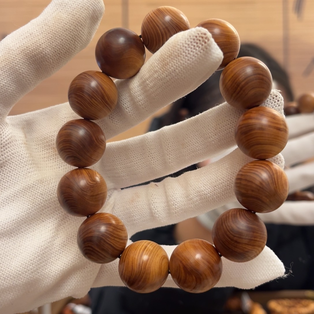 柏木（崖柏）手串/手链18黑油乱纹板根香料药香37.5