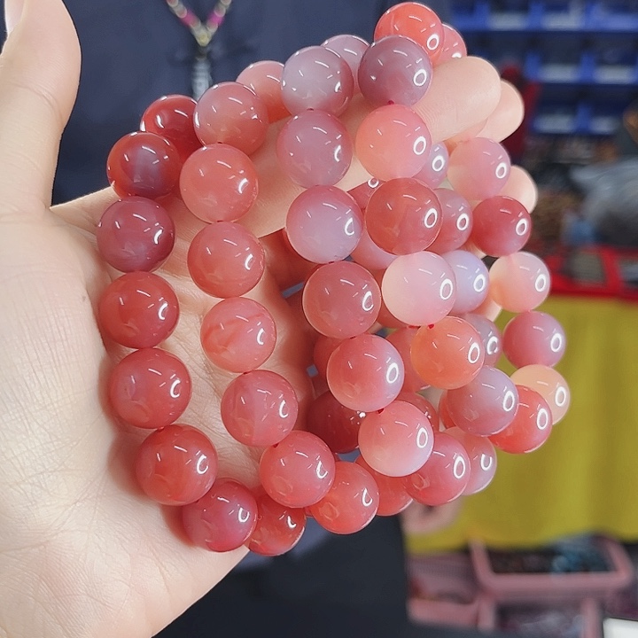 玛瑙手链未镶嵌T20太阳石玛瑙手串发其一
