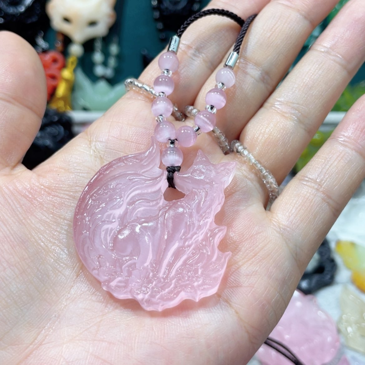 【闪购商品】未镶嵌岫玉颈饰朵**。45项链