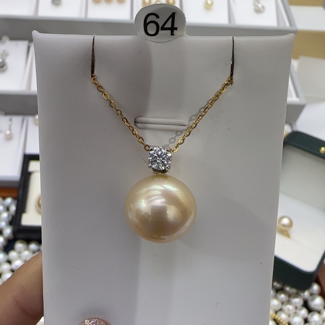 海水珍珠吊坠银S925镶嵌