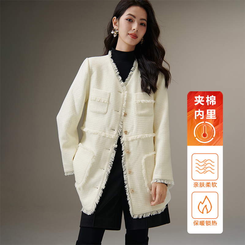 【新品】2025冬夹棉外套百搭大衣女25081505