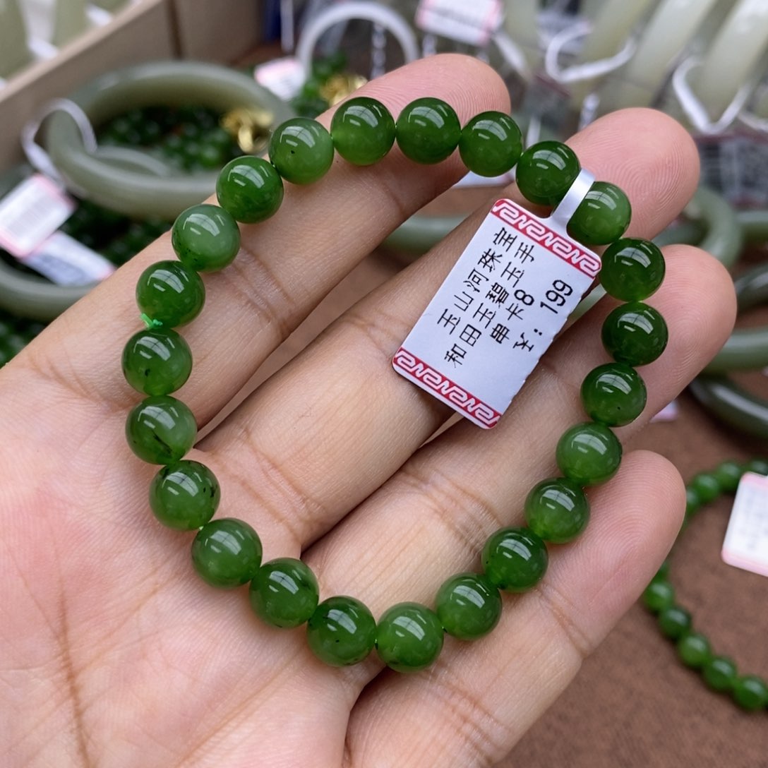 手串未镶嵌和田玉天**晴卡8