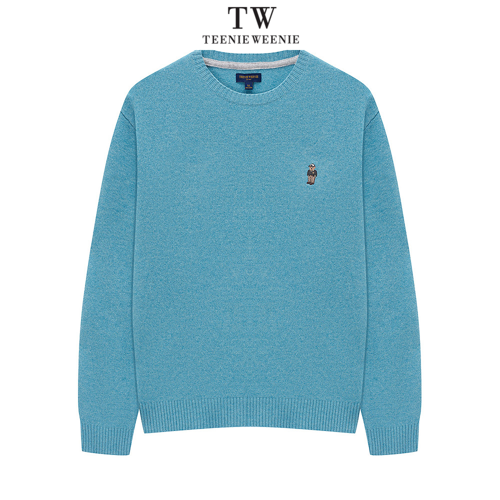 Teenie Weenie小熊男装休闲舒适软糯保暖柔软刺绣毛衣TNKW25EC03S