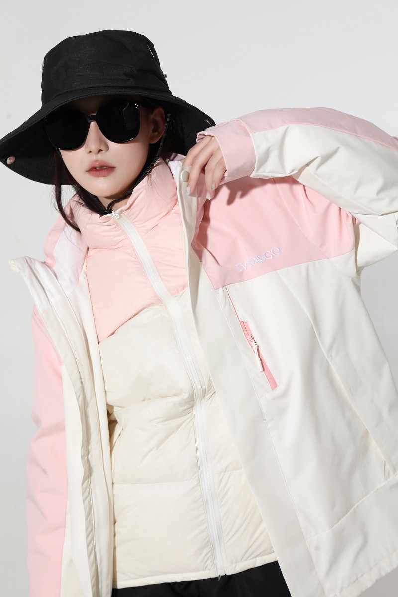 三防黑科技冲锋衣女三合一羽绒服冬外套男户外暴雨防水加绒登山服