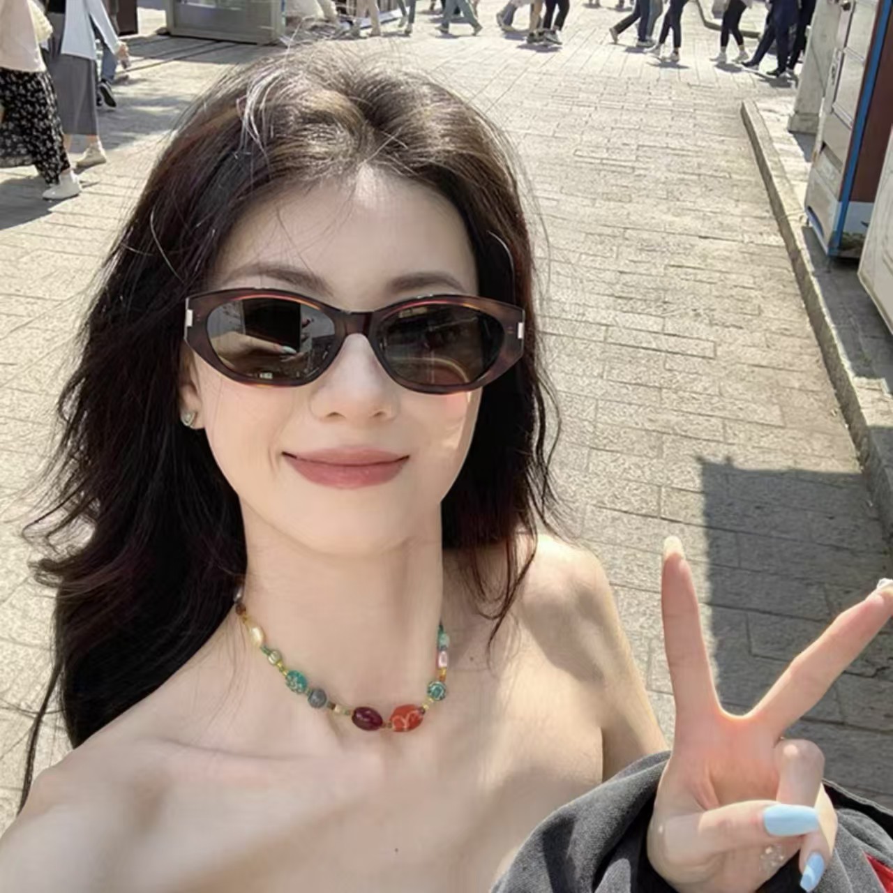 2025新款可可镜网红猫眼墨镜女高级感复古潮流太阳镜防紫外线X10